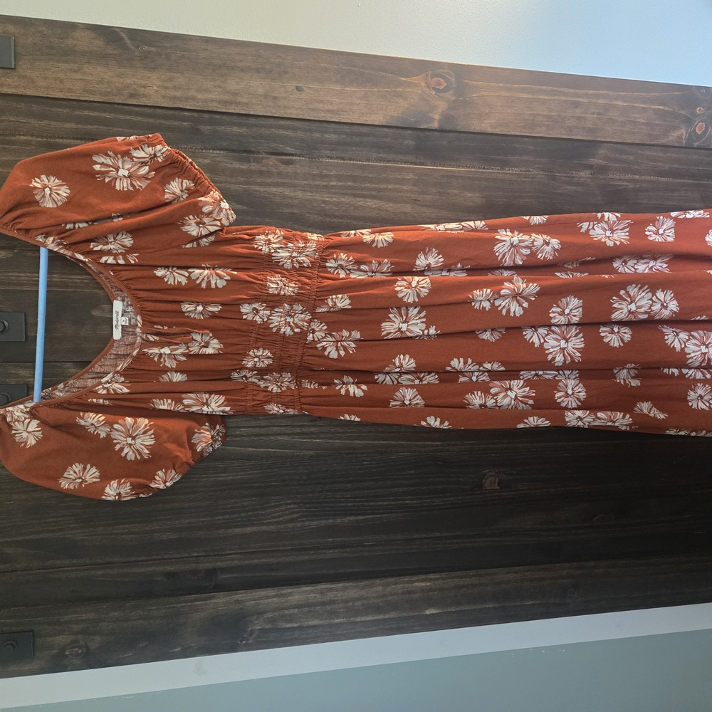 Madewell Rust Floral Dress